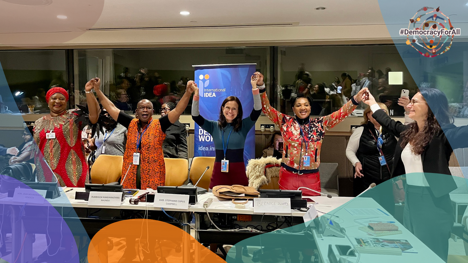 Staff members from International IDEA and partner organizations attend the 69th session of the Committee on the Status of Women at UN Headquarters in New York. Credit: International IDEA